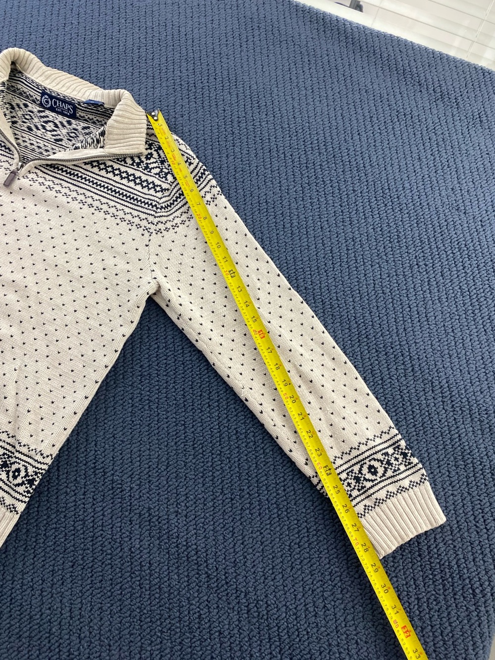 Vintage Chaps by Ralphen Quarter-Zip Sweater - Picture 8 of 8